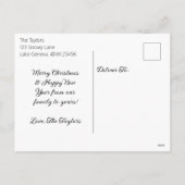 Cartes Pour Fêtes Annuelles Beau Cheval Blanc à la ferme Noël (Dos)