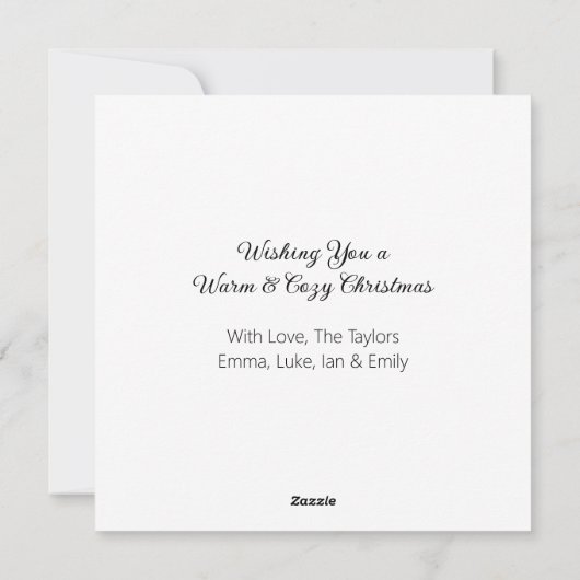 Cartes Pour Fêtes Annuelles Beau cheval blanc à la ferme pour Noël (Dos)