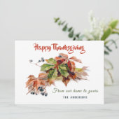 Cartes Pour Fêtes Annuelles Beau feuillage d'automne Thanksgiving (Debout devant)