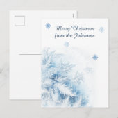 Cartes Pour Fêtes Annuelles Beau hiver Frost Noël (Devant / Derrière)