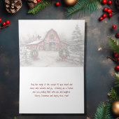 Cartes Pour Fêtes Annuelles Beau hiver neigeux Rustic Red Grange Noël