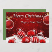 Cartes Pour Fêtes Annuelles Beau Joyeux Noël (Devant / Derrière)