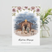 Cartes Pour Fêtes Annuelles Beau Noël chrétien religieux (Debout devant)