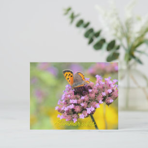 Cartes Pour Fêtes Annuelles Beau papillon sur des fleurs