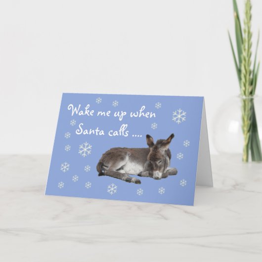 Cartes Pour Fêtes Annuelles Beau Snowflakes Donkey Noël Bleu (Devant)