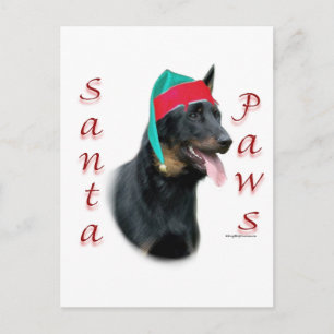 Cartes Pour Fêtes Annuelles Beauceron Père Noël Paws