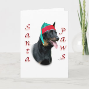 Cartes Pour Fêtes Annuelles Beauceron Père Noël Paws