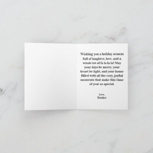 Cartes Pour Fêtes Annuelles Beaucoup de Fa La La La en ce Moment