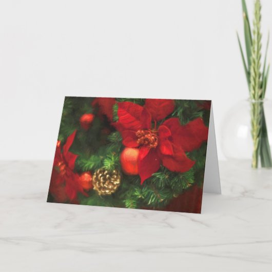 Cartes Pour Fêtes Annuelles Beauté de poinsettia (Devant)