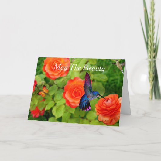 Cartes Pour Fêtes Annuelles Beauté des colibris de Pâques (Devant)