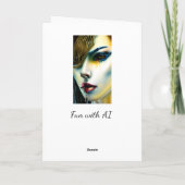 Cartes Pour Fêtes Annuelles Beauté Mystique Déesse Vampire Dorée   (Dos)