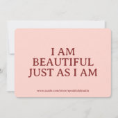 Cartes Pour Fêtes Annuelles Beautiful Affirmation Card – Custom Gift for Her (Devant)