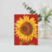 Cartes Pour Fêtes Annuelles Beautiful big sunflower (Debout devant)