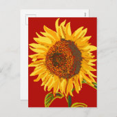 Cartes Pour Fêtes Annuelles Beautiful big sunflower (Devant / Derrière)