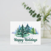 Cartes Pour Fêtes Annuelles Beautiful Christmas Tree Landscape Custom Company (Debout devant)