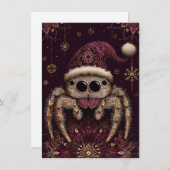 Cartes Pour Fêtes Annuelles Beautiful Jumping Spider Christmas Cards (Devant / Derrière)