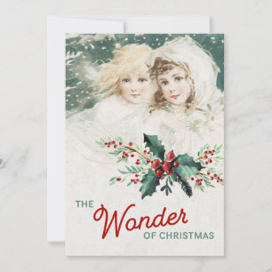 Cartes Pour Fêtes Annuelles Beaux anges de Noël Vintage