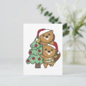 Cartes Pour Fêtes Annuelles Beaver Arbre de Noël Animaux de Noël Castors (Debout devant)