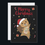 Cartes Pour Fêtes Annuelles Beaver Cheerful Christmas Winter Animals Beavers A<br><div class="desc">Le castor à Noël avec des lumières féeriques. Animaux amusants avec des cadeaux et de la neige pour les vacances. Aussi drôle pour Noël en juillet. Les castors sont de mignons animaux et parfaits pour Noël.</div>