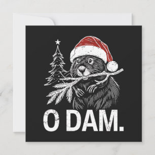 Cartes Pour Fêtes Annuelles Beaver de Noël O Barrage