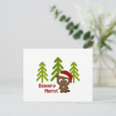 Cartes Pour Fêtes Annuelles Beaver-y Joyeux ! Beaver de Noël (Debout devant)