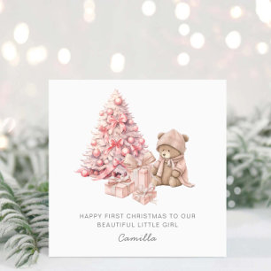 Cartes Pour Fêtes Annuelles Bébé 1er Noël mignon ours en peluche