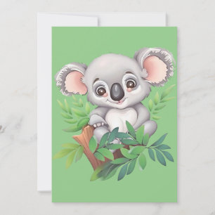 Cartes Pour Fêtes Annuelles Bébé adorable Ours Koala