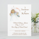Cartes Pour Fêtes Annuelles Bébé Baptême Baptême Certificat de baptême (Debout devant)