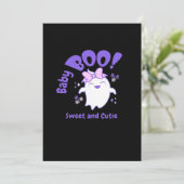 Cartes Pour Fêtes Annuelles Bébé Boo ! Design Halloween Sweet Et Toddler (Debout devant)