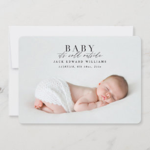 Cartes Pour Fêtes Annuelles Bébé c'est la première photo de Noël d'extérieur