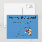 Cartes Pour Fêtes Annuelles Bébé courant le matin de Noël (Devant / Derrière)