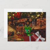 Cartes Pour Fêtes Annuelles Bébé de dragon (Devant / Derrière)