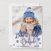 Cartes Pour Fêtes Annuelles Bébé de Noël c'est covid dehors (Devant)