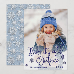 Cartes Pour Fêtes Annuelles Bébé de Noël c'est covid dehors