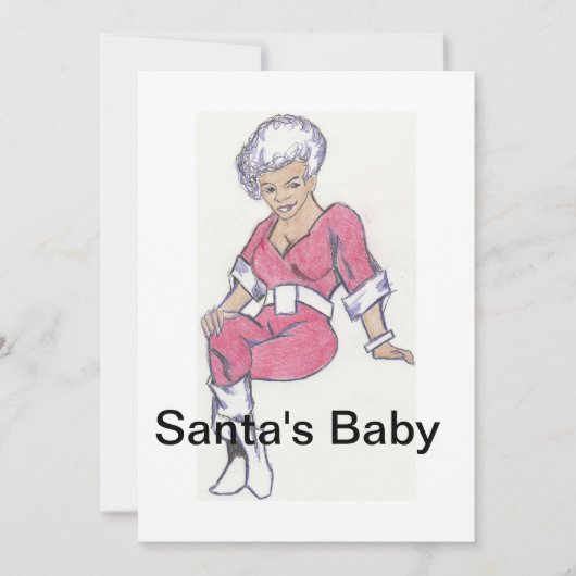 Cartes Pour Fêtes Annuelles Bébé du Père Noël (Devant)