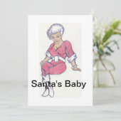 Cartes Pour Fêtes Annuelles Bébé du Père Noël (Debout devant)