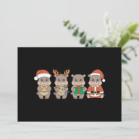 Bébé Hippopotame Moo Deng Noël
