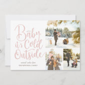 Cartes Pour Fêtes Annuelles Bébé Il fait froid dehors 3 Photo (Devant)