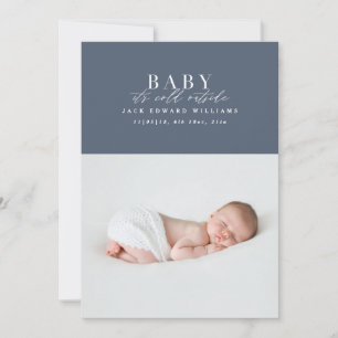 Cartes Pour Fêtes Annuelles Bébé il fait froid dehors première photo de Noël