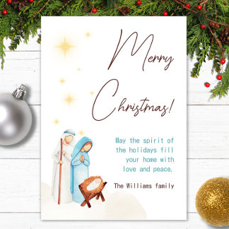 Cartes Pour Fêtes Annuelles Bébé Jésus Christ
