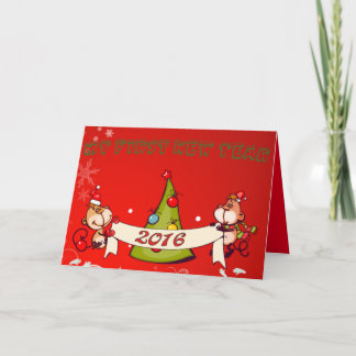 Cartes Pour Fêtes Annuelles Bébé : ma première nouvelle année -