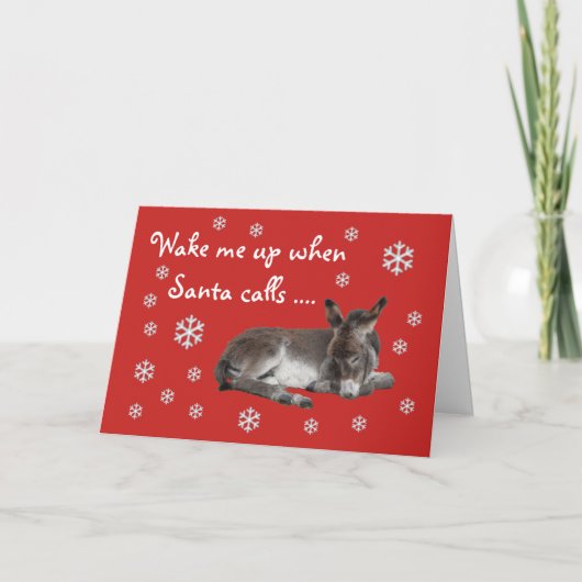 Cartes Pour Fêtes Annuelles Bébé mignon âne rouge Noël (Devant)