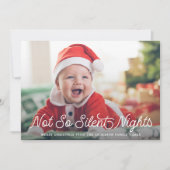 Cartes Pour Fêtes Annuelles Bébé mignon pas si silencieux Nuits Photo Noël (Devant)