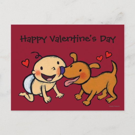 Cartes Pour Fêtes Annuelles Bébé Nez Baisers du chien (Devant)