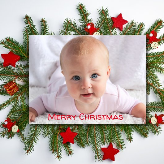 Cartes Pour Fêtes Annuelles Bébé Photo Joyeux Noël