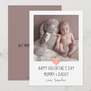 Cartes Pour Fêtes Annuelles Bébé premier Valentines jour à maman papa