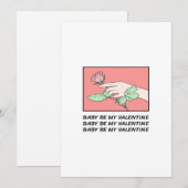 Cartes Pour Fêtes Annuelles Bébé Sois Mon Valentin (Devant / Derrière)