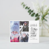 Cartes Pour Fêtes Annuelles Bébé son froid dehors photo de script moderne (Debout devant)