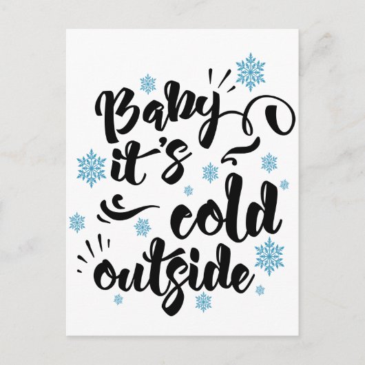 Cartes Pour Fêtes Annuelles Bébé son froid typographie extérieure Vacances d'h (Devant)