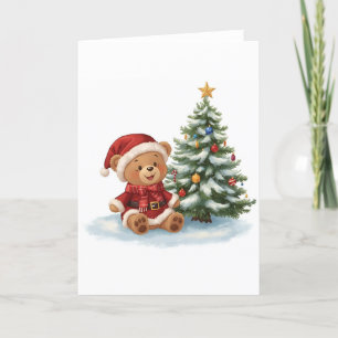 Cartes Pour Fêtes Annuelles Bébé Teddy Ours Noël
